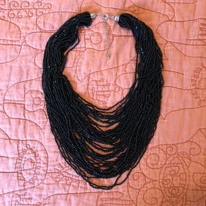 Dramatic black multi-strand statement necklace 🔥